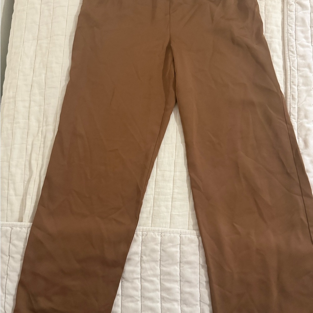 Brown Satin Pants